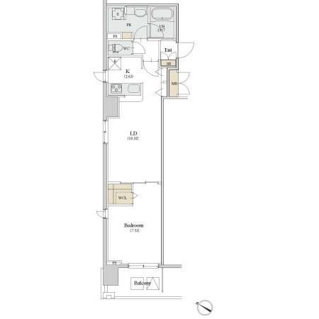 カスタリア人形町Ⅲ  間取り