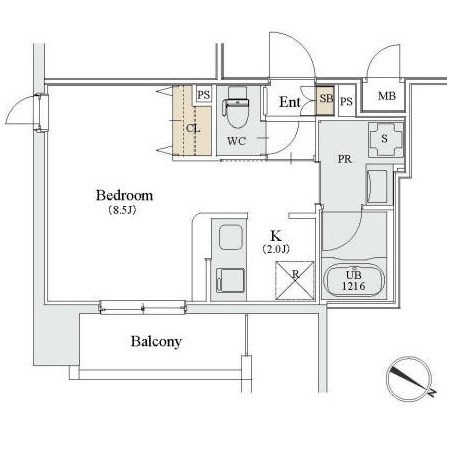 カスタリア人形町Ⅲ 間取り