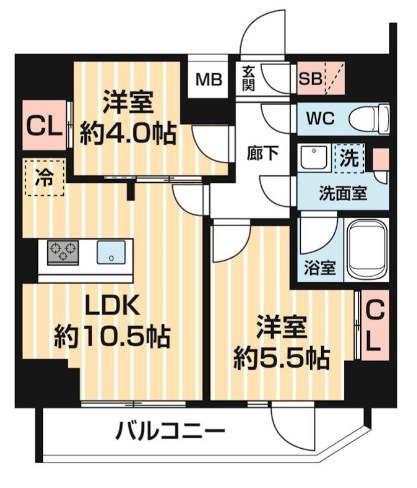 ARCOBALENO MINAMISENJU 間取り