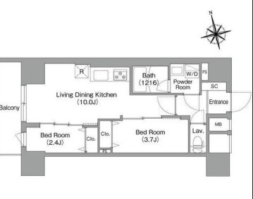 コンフォリア・リヴ南砂町EAST  間取り図