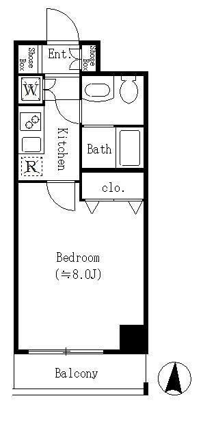 クロスレジデンス清澄白河 間取り図