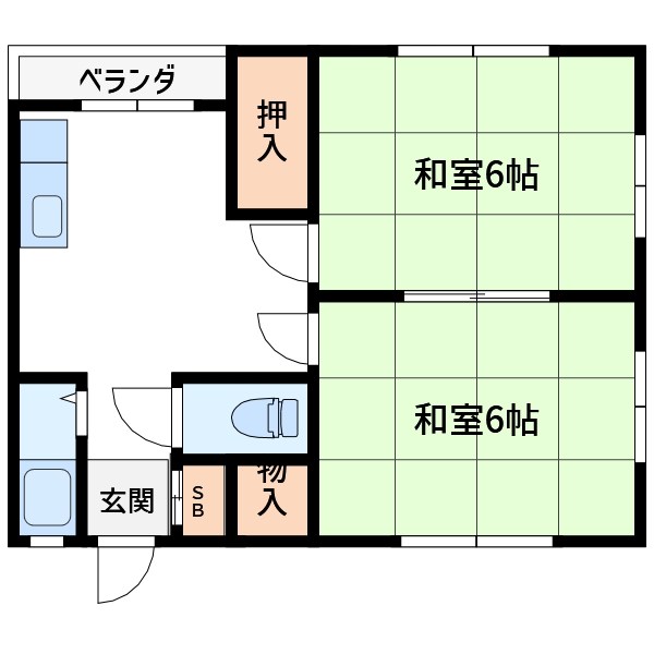 第二コーポ山崎 間取り図