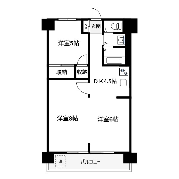 第２お花茶屋ダイヤモンドマンション 間取り図
