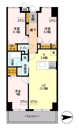 ロイヤルパークスシーサー 間取り