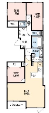 URNA　SANDS  間取り