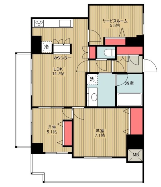 葛西駅前グリーンホームズ 間取り図
