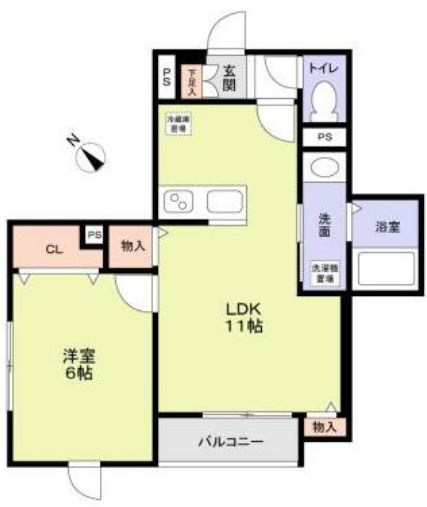 Woodrow house 101号室 間取り