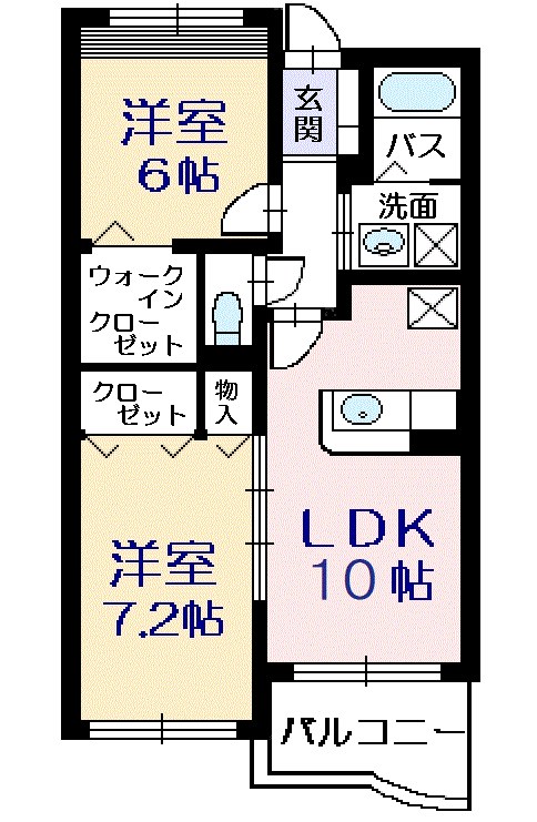アンソレイエ・Ｋ 間取り図