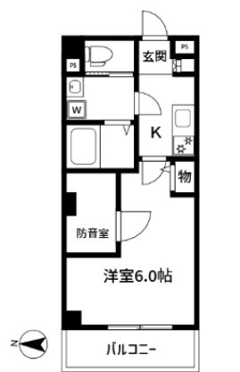 ＣＡＳＡ南千住  501号室 間取り