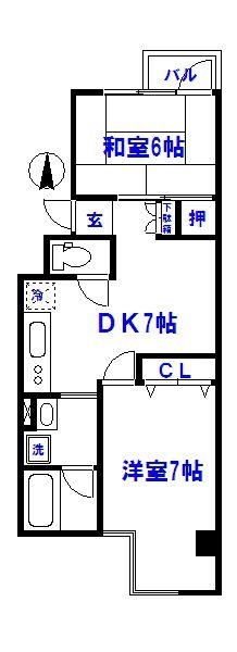 パール仲町マンション 間取り図