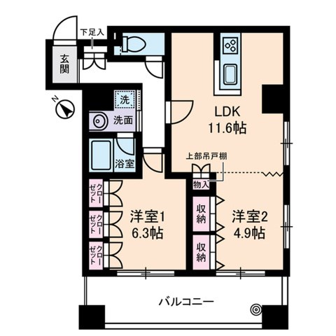 キャルム浅草 間取り