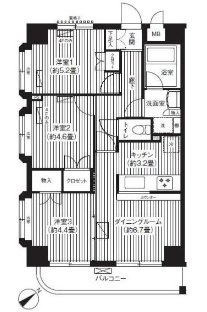 ＳＫガーデン西葛西 間取り図