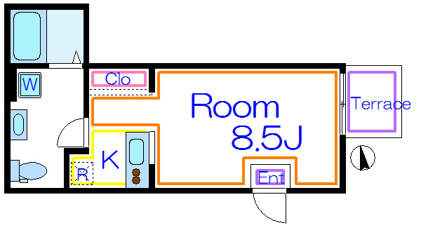 coco garden　北千住 203号室 間取り