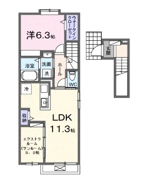 メゾンTOMO 201号室 間取り