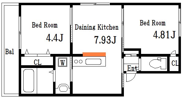 クレディ西小岩 間取り図