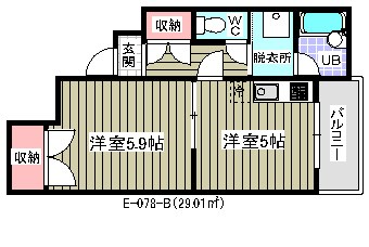 バーデンハイムマサキ B304号室 間取り