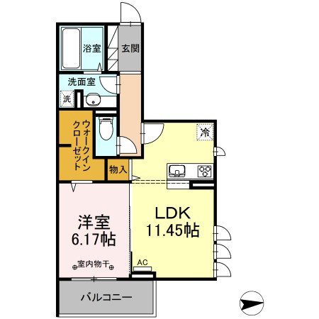 ArkBliss六町(ｱｰｸﾌﾞﾘｽﾛｸﾁｮｳ)  間取り