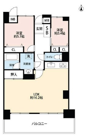 けやき通り南参番館 間取り図