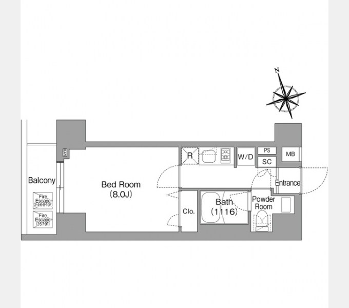 コンフォリア・リヴ八丁堀 間取り