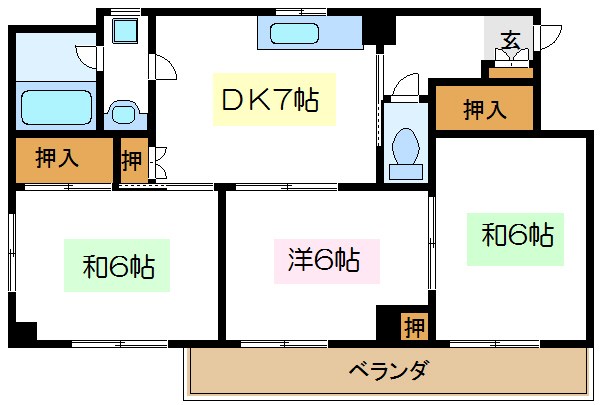 スリーリバーハイツ 間取り図