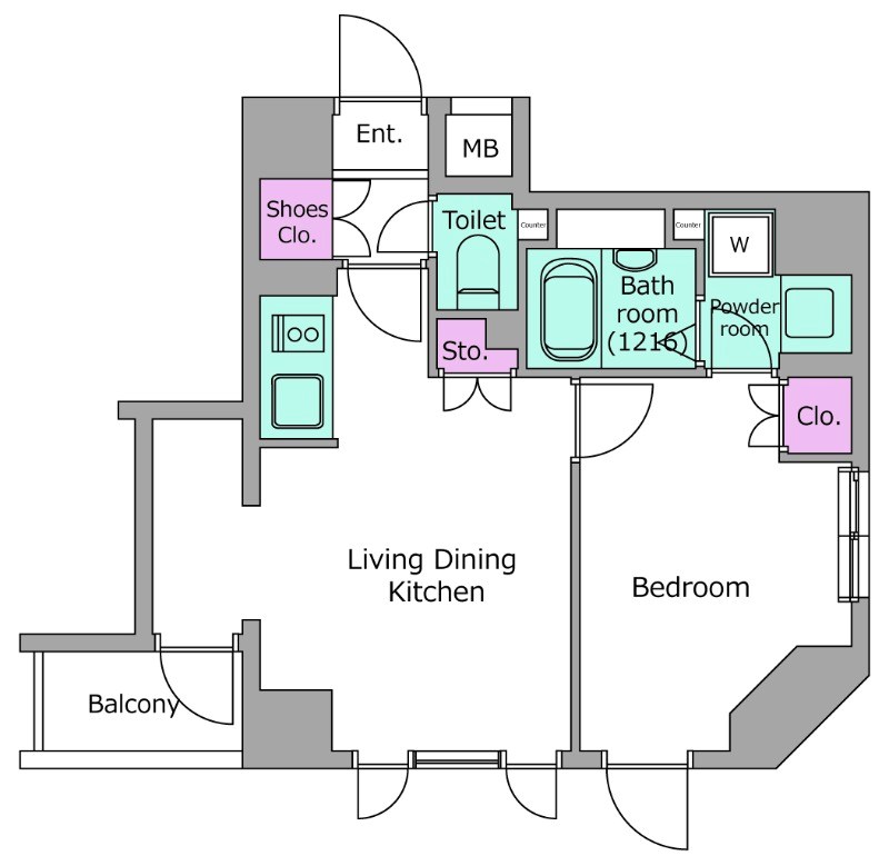 レジディア三越前 間取り