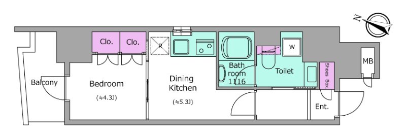 クロスレジデンス日本橋本町  間取り