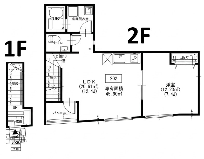 villa fiore 間取り図