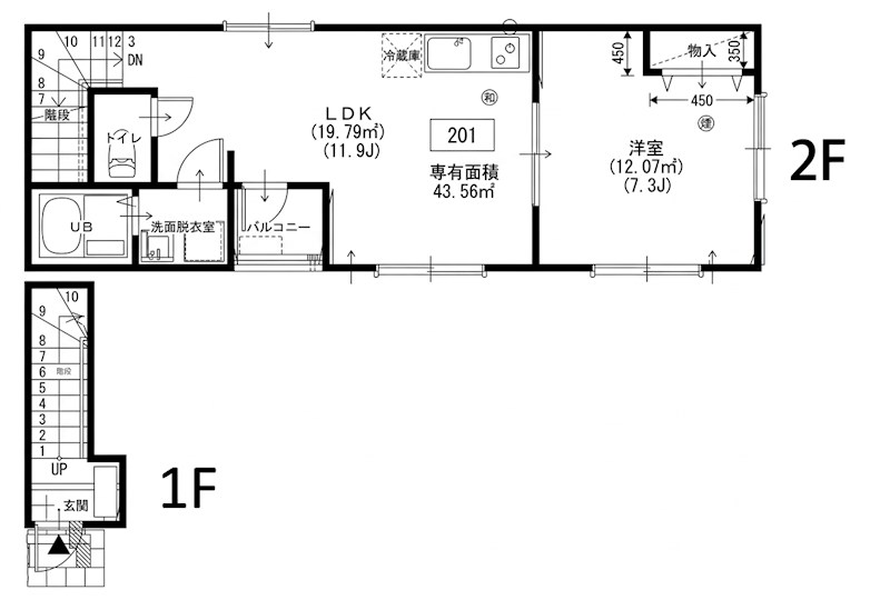 villa fiore 間取り図