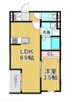 La-Crea　LKS 201号室 間取り