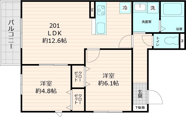 仮称）メゾン　ド　ココルソレイユ 間取り