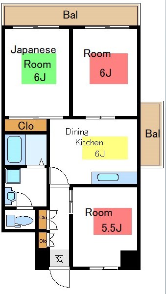 東陽町ハイホーム　A棟 間取り