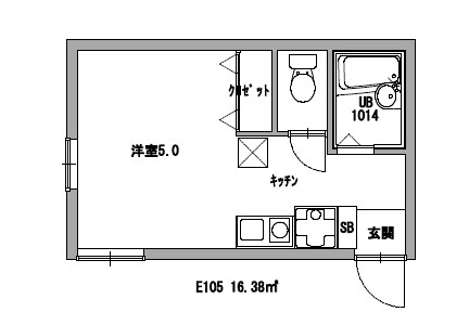 フラットテラスE  間取り図