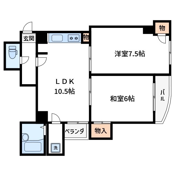 パークサイド冬木    間取り