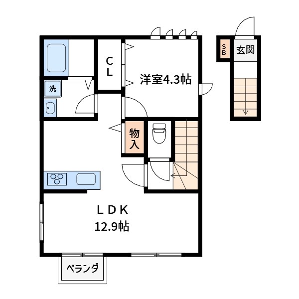 シティメゾン 201号室 間取り