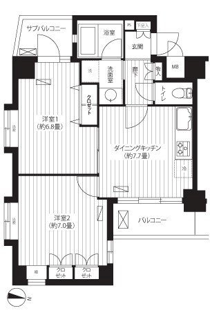 シャン・ド・フルール 間取り図