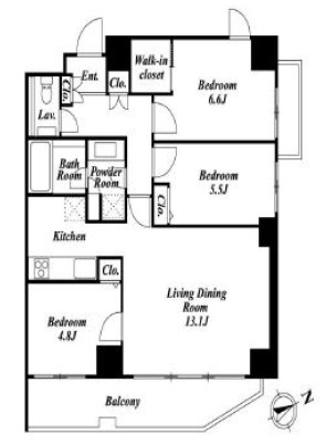 ダイアパレス蔵前 間取り