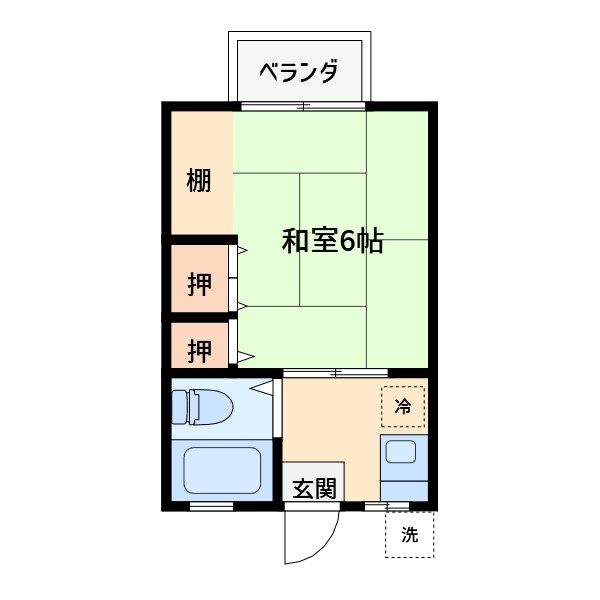 グリーンハイツ 202号室 間取り