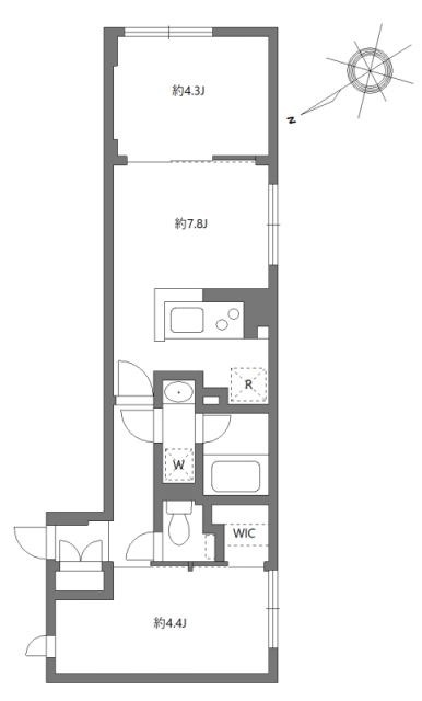 グローリオシェルト駒込 間取り