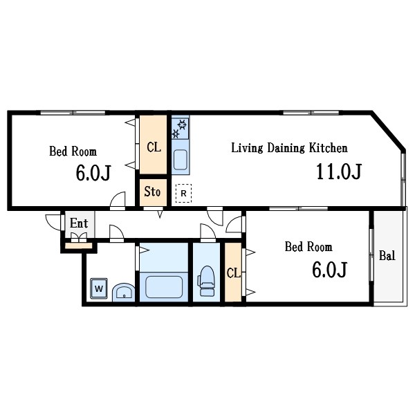 ハーベストチョウゾウ 間取り図