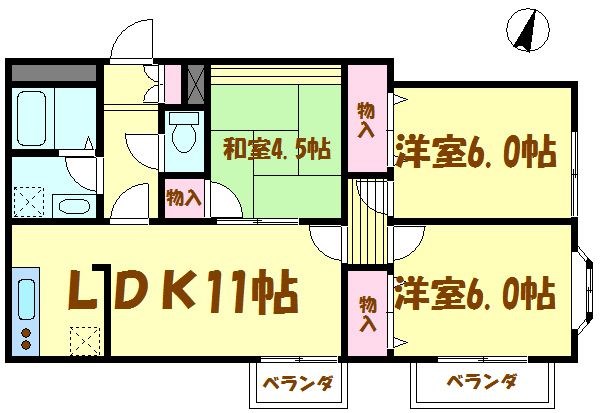 コートグランディア一ツ家  間取り