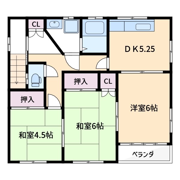 向田貸家 間取り