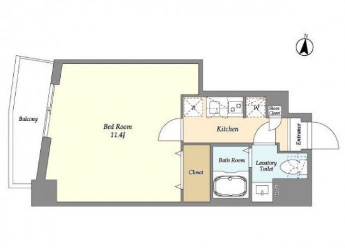 アルファコート梅島 110号室 間取り