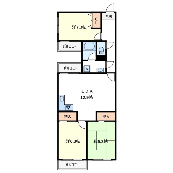 ラポール七番館 間取り