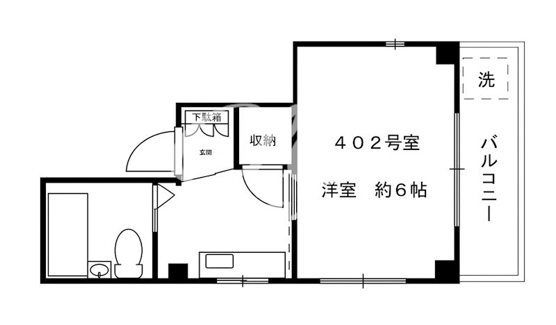 クロノス東砂 402号室 間取り