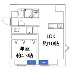 アルベール 306号室 間取り