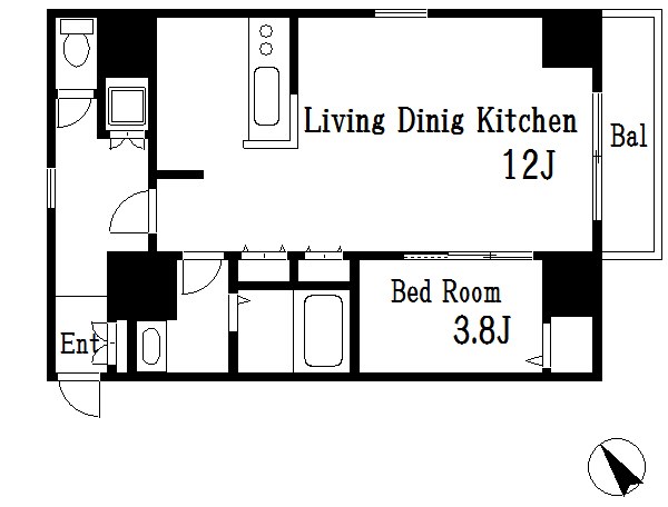 アリカ向島  1002号室 間取り