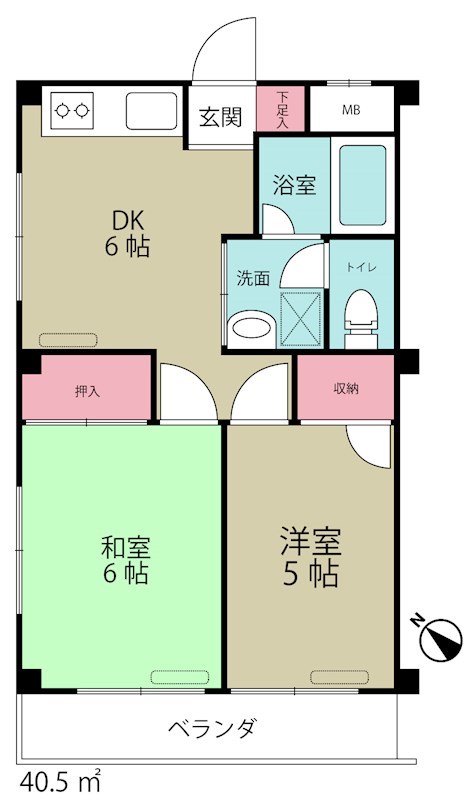 プレンティ 302号室 間取り