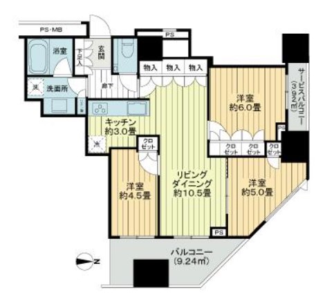 アトラスブランズタワー三河島 間取り