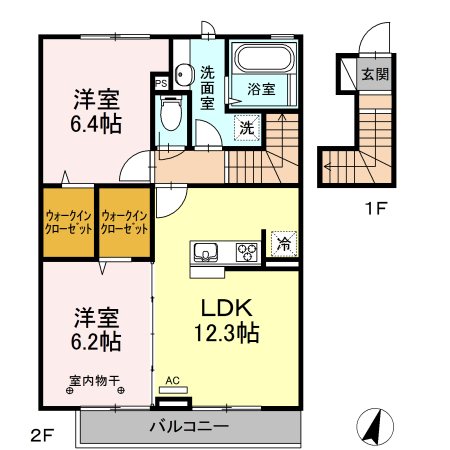 さくらアパートメント 202号室 間取り