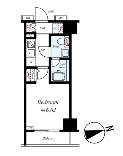 メインステージ北千住Ⅲ 403号室 間取り